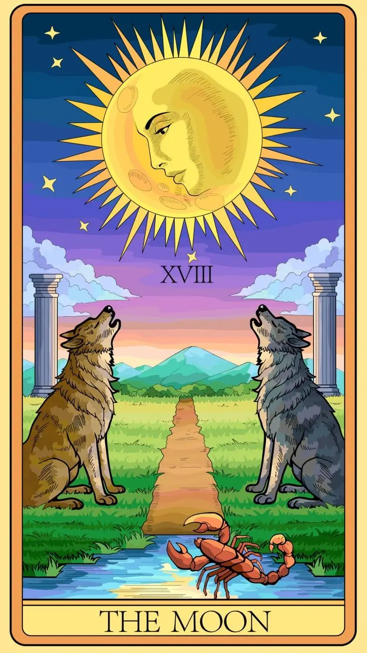 Lá bài The Moon Tarot – Trực giác, ảo ảnh và bí ẩn